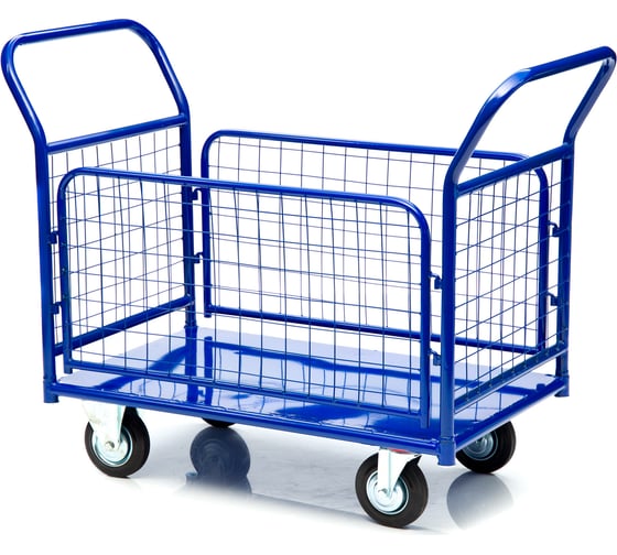 Изображение товара Платформенная тележка СТЕЛЛА-ТЕХНИК с бортами, 650х1150 мм КПО-500С-125-И