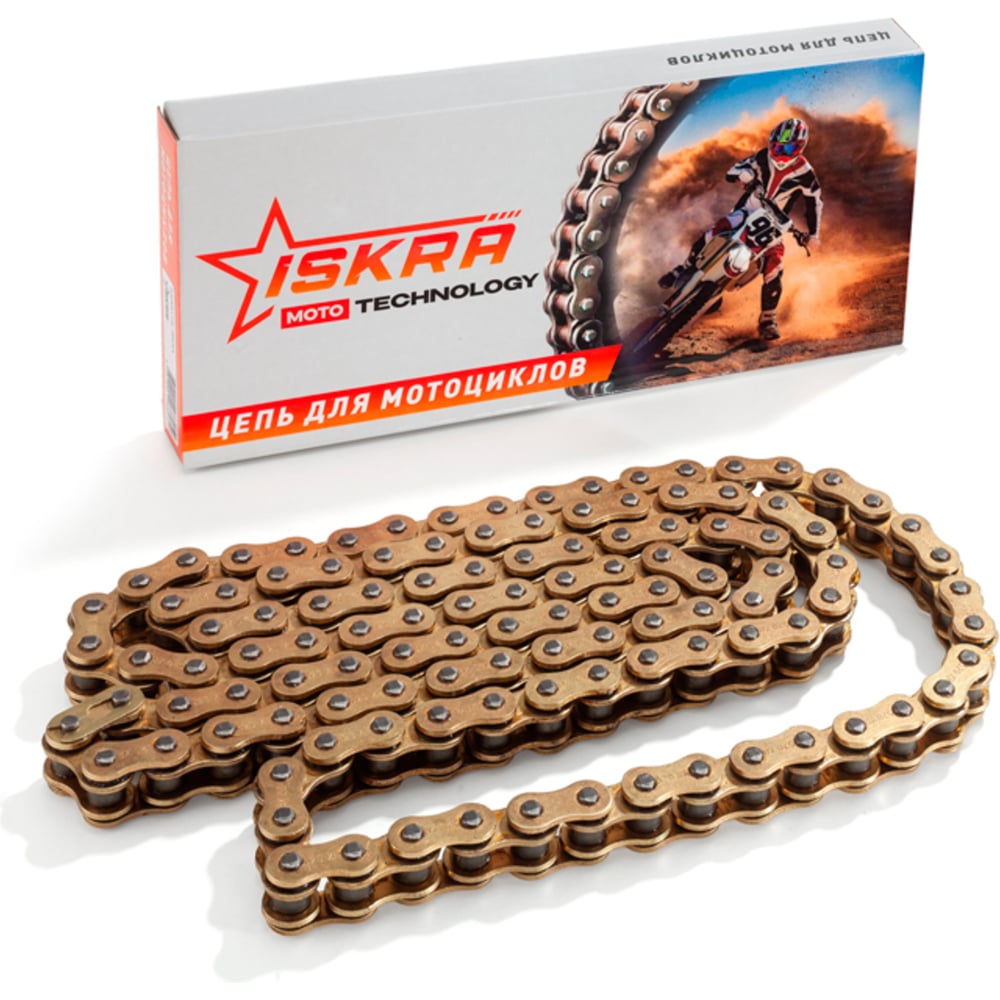 Изображение товара Приводная цепь ISKRA 520-XR-110L усиленная сальниковая X-Ring Gold Изображение товара Приводная цепь ISKRA 520-XR-110L усиленная сальниковая X-Ring Gold