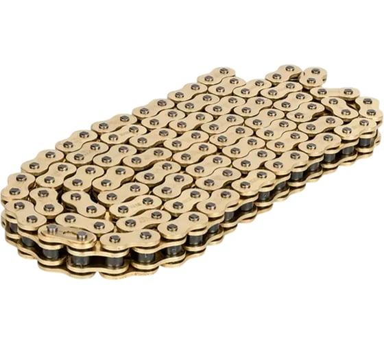 Изображение товара Приводная цепь для мотоцикла ISKRA усиленная (сальниковая X-Ring) GOLD 520-XR-110L, 520XR110L-ISKRA