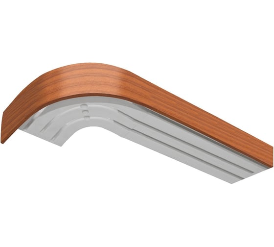 Изображение товара Трехрядный карниз Эскар Шина комплектная классика, 220 см, вишня 294320220