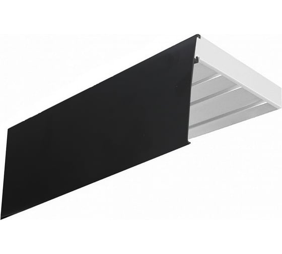 Изображение товара Трехрядный карниз Эскар ЭКОНОМ в сборе, черный матовый, 7 см, 2.4 м 764420240