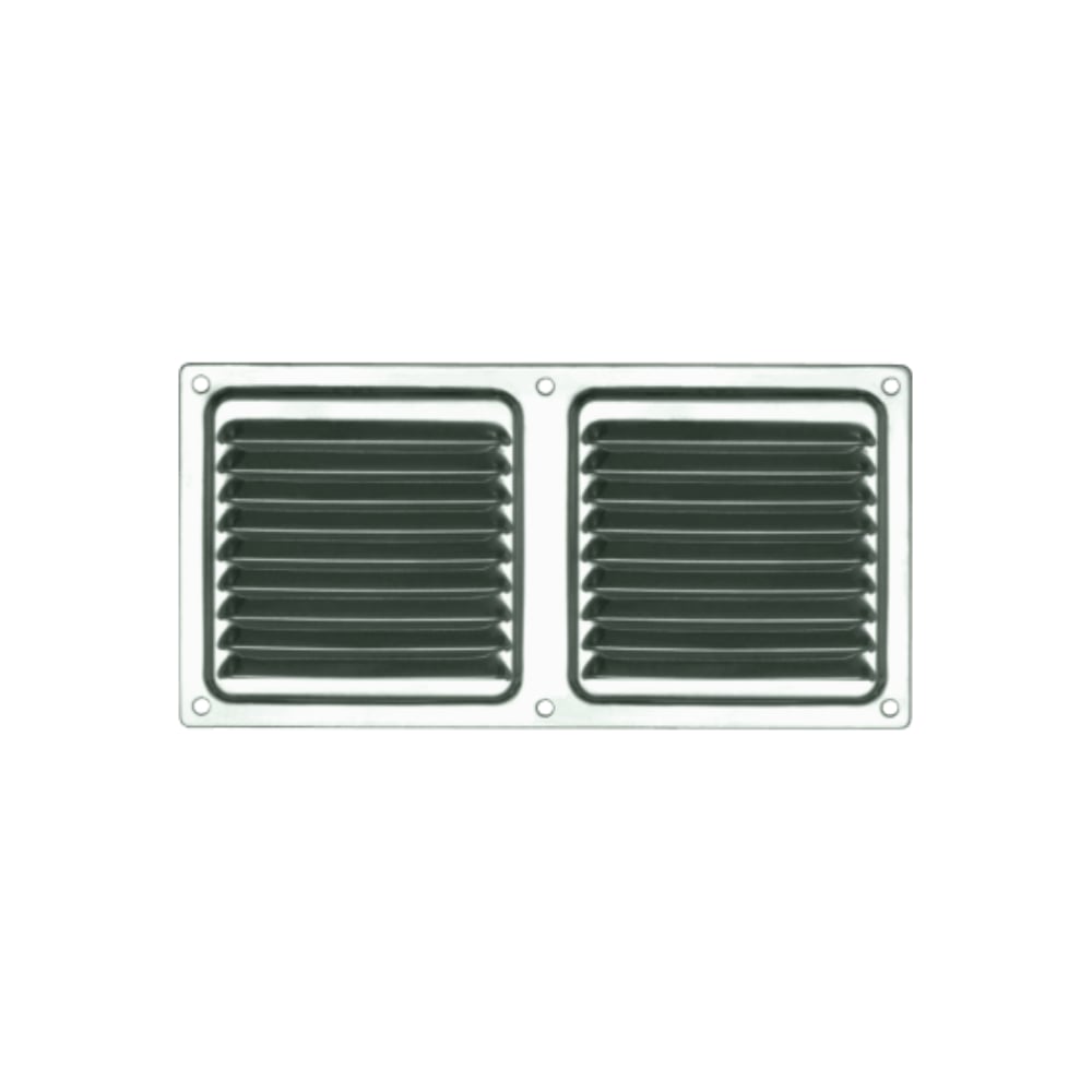 Изображение товара Решетка вентиляционная DOMART 100x200 цинк наружная внутренняя сталь