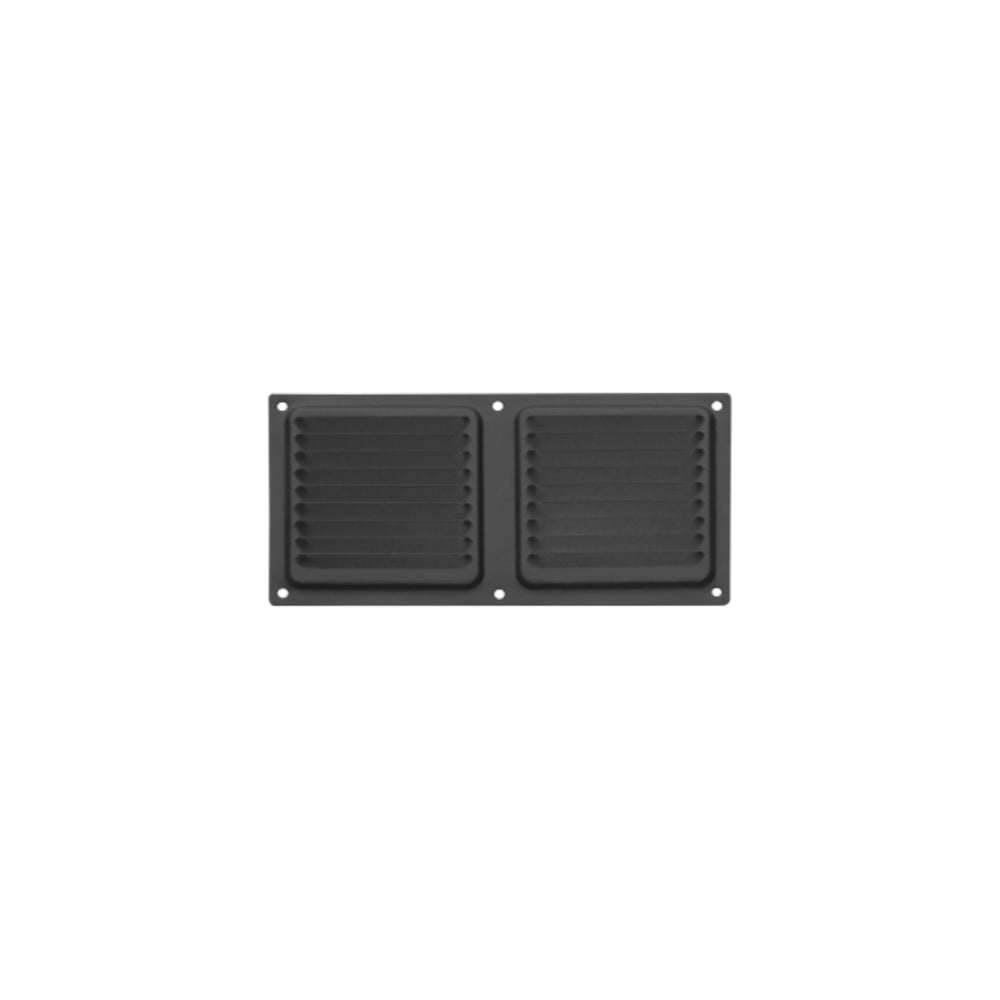 Изображение товара Решетка вентиляционная DOMART 100x200 черная из стали внутренняя наружная