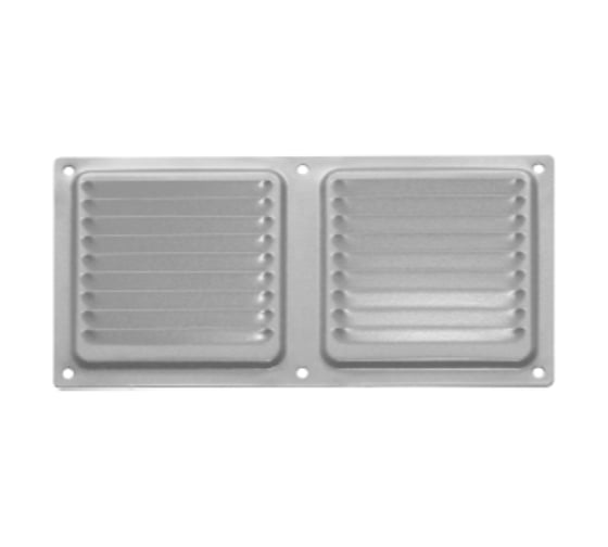 Изображение товара Решетка вентиляционная DOMART 100x200, с сеткой, серый металлик 4620007780390