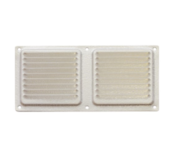 Изображение товара Решетка вентиляционная DOMART 100x200, с сеткой, белый антик 4620007780338