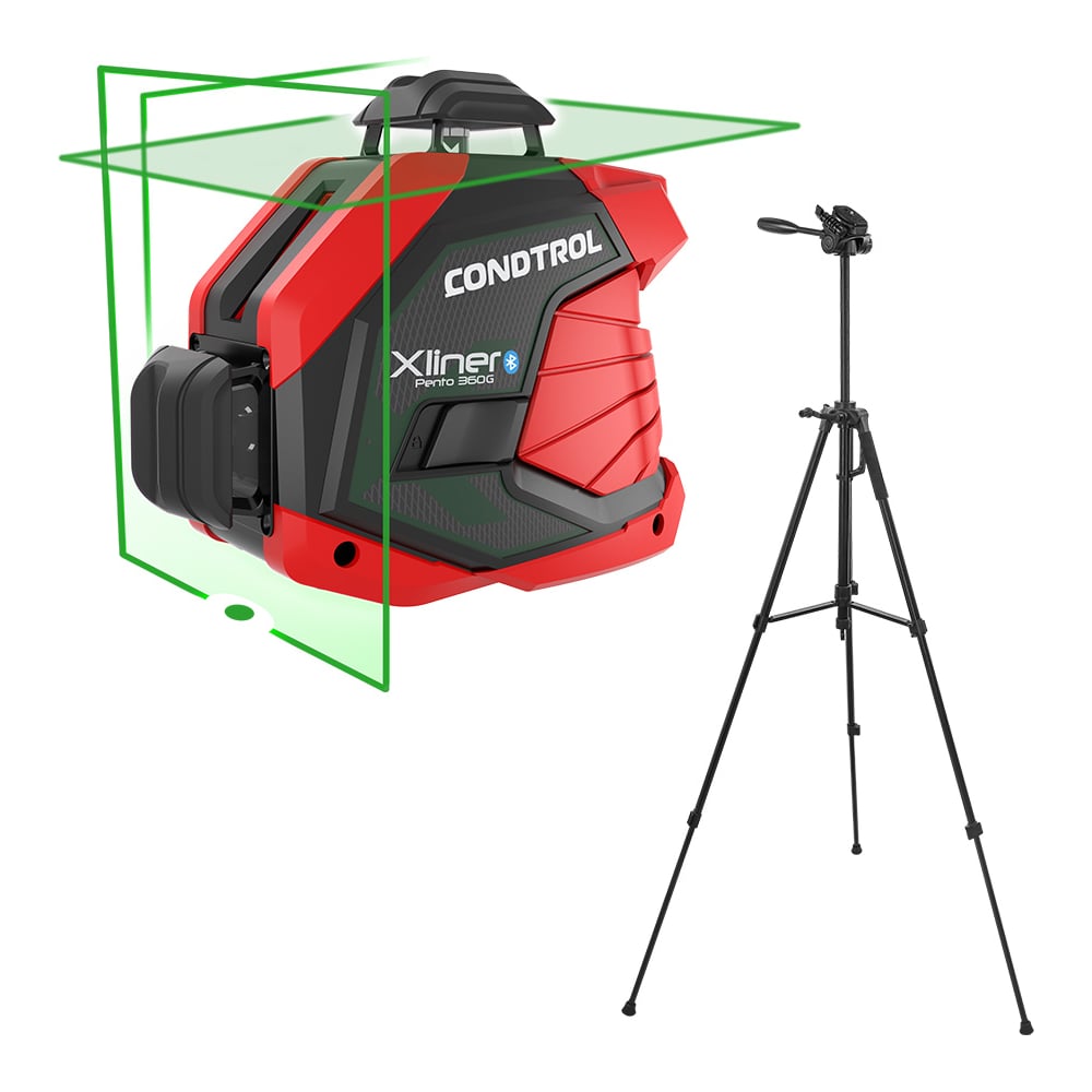 Изображение товара Комплект лазерный нивелир CONDTROL XLiner PENTO 360 G с штативом