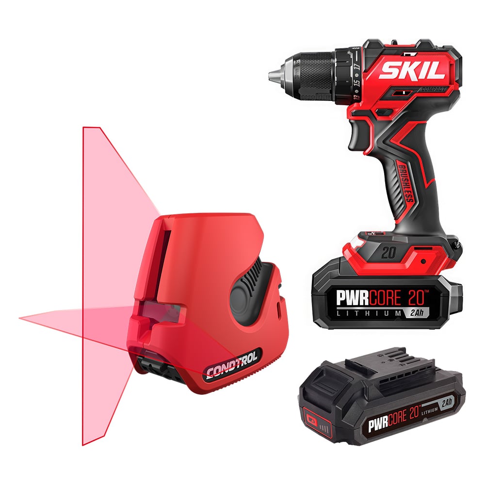 Изображение товара Комплект лазерный нивелир CONDTROL NEO X200 и дрель-шуруповерт DL6293