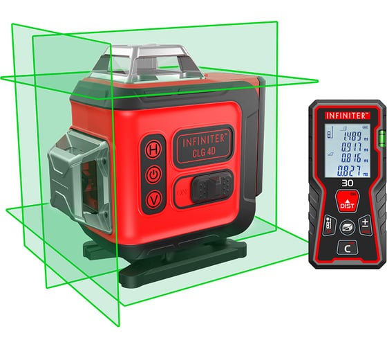Изображение товара Комплект лазерный нивелир CONDTROL INFINITER CLG 4D+ дальномер INFINITER 30 1-4-982