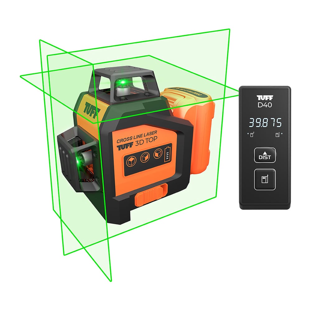 Изображение товара Лазерный нивелир CONDTROL TUFF 3D TOP с дальномером TUFF D40 полупрофессиональный