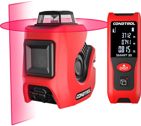 Изображение товара Комплект лазерный нивелир CONDTROL NEO X1-360 + лазерный дальномер  Smart 30 1-4-999