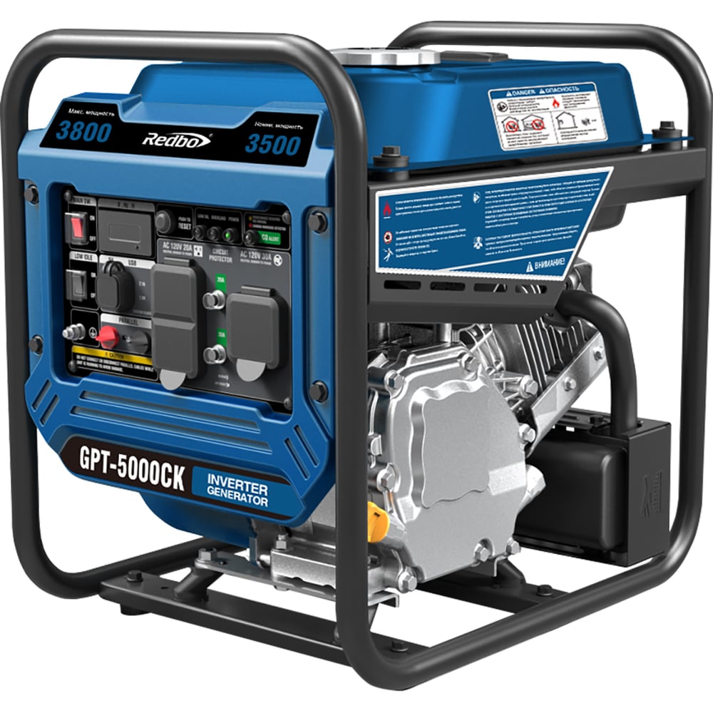 Изображение товара Бензиновый генератор Redbo GPT-5000CK с ручным стартером