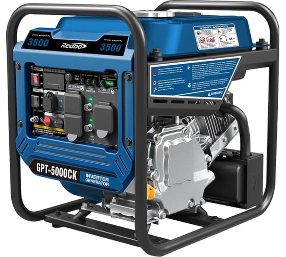 Изображение товара Бензиновый генератор Redbo GPT-5000CK (3.5 кВт./3.8 кВт.,ручной стартер) 39792