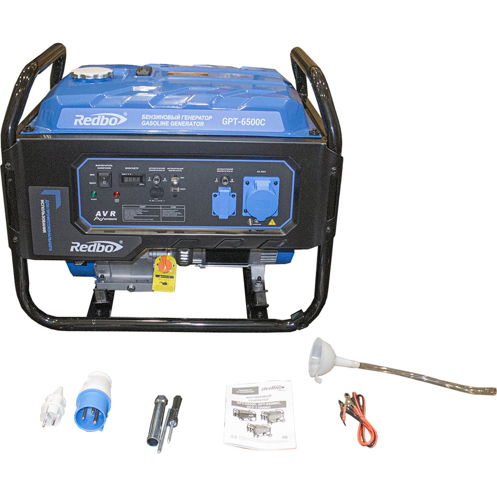 Изображение товара Бензиновый генератор Redbo GPT-6500KC 5.5 кВт с электростартером и инверторной платой