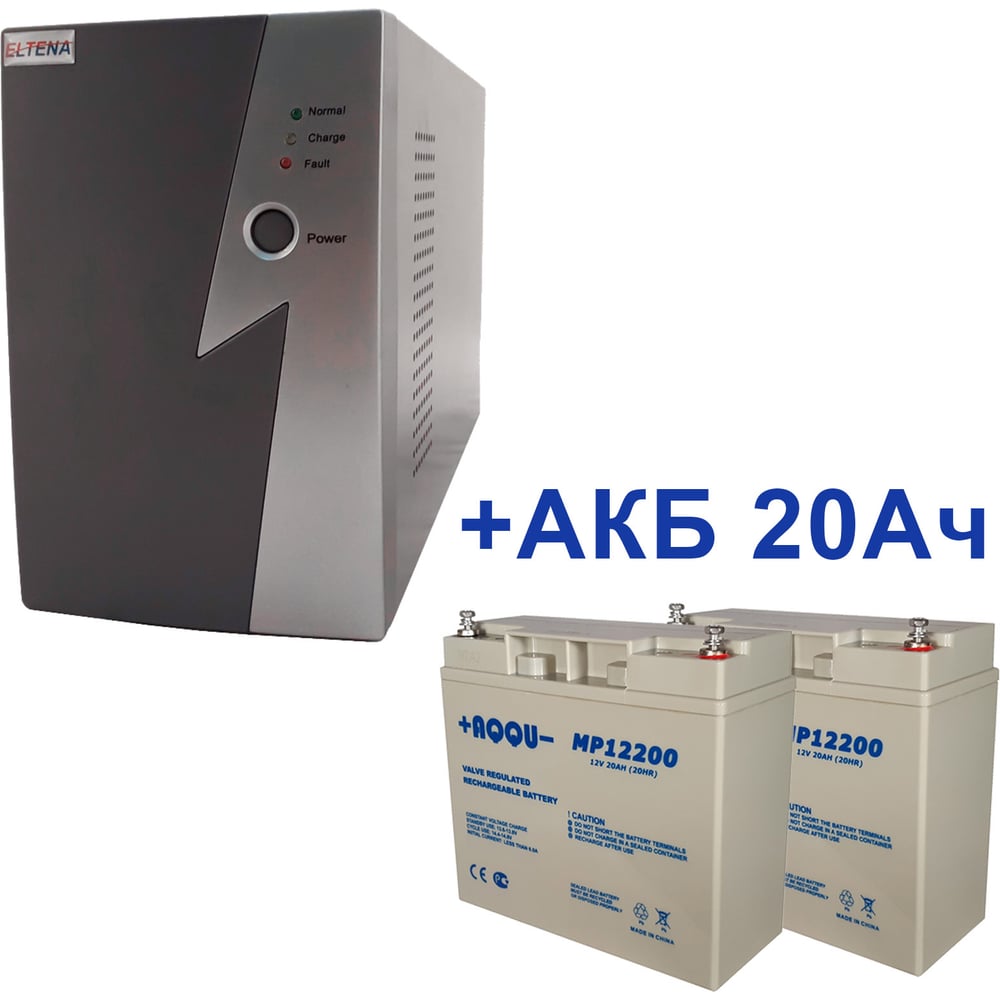 Изображение товара Комплект ИБП ELTENA Intelligent 1000LT2 + 2 внешних аккумулятора AQQU MP12200
