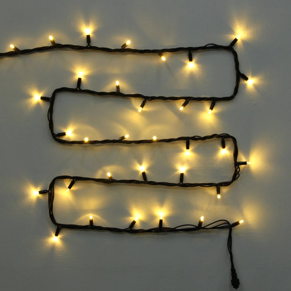 Изображение товара Гирлянда уличная Серпантин 11м 120 LED чёрный провод 8 режимов IP-54 Теплый белый