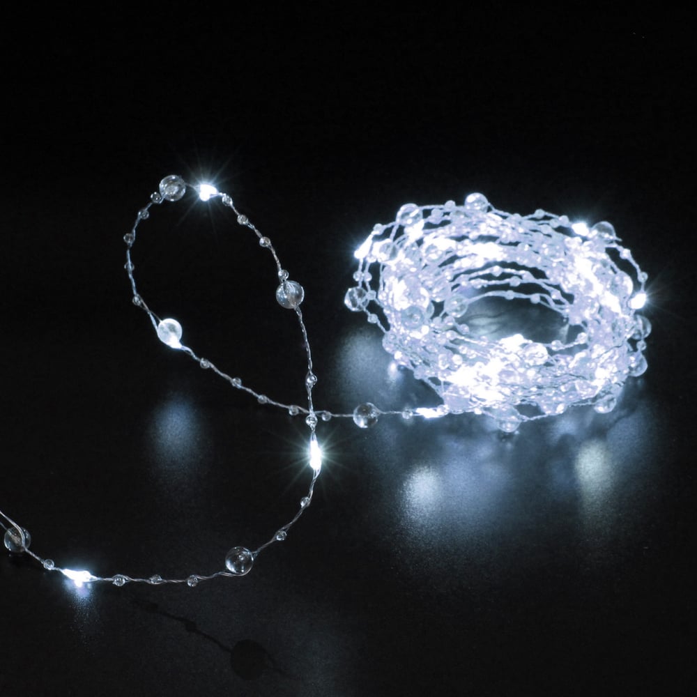 Изображение товара Гирлянда для дома Серпантин НИТЬ Льдинка 5 м 50 LED 8 режимов IP-20 Белый
