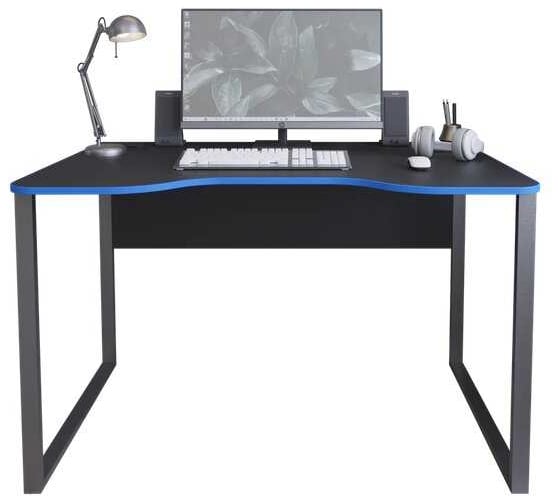 Изображение товара Компьютерный стол с вырезом Альянс мебель 1200х740х750 Черно-синий 832584