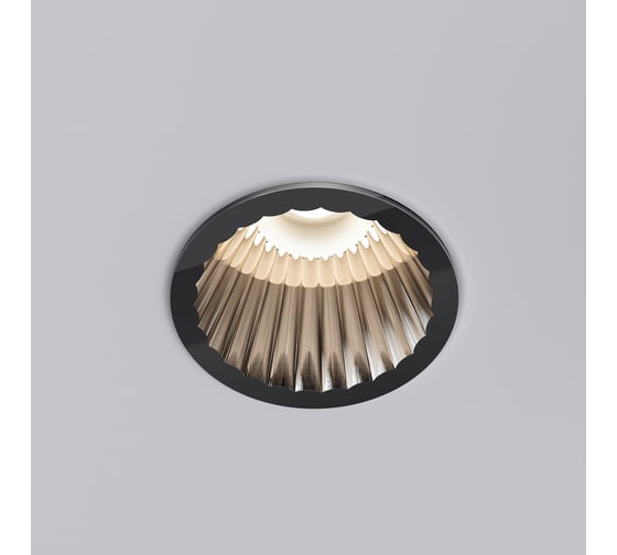 Изображение товара Светильник встраиваемый светодиодный Elektrostandard Arco 12W 3000K IP44 15274/LED черный жемчуг a070922