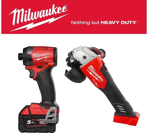 Изображение товара Набор винтовёрт M18FID3-502X + угловая шлифмашина M18FSAG125X-0X (Инструмент в подарок) Milwaukee PT2509004