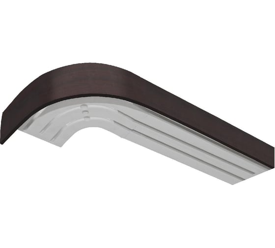 Изображение товара Трехрядный карниз Эскар Шина комплектная классика, 160 см, венге 294420160