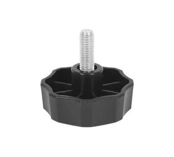 Изображение товара Фиксатор Миниворкс пластиковый с рукояткой Ø50 и резьбой М8х20, цвет черный – (10 шт.) Ф50М8-20ЧС