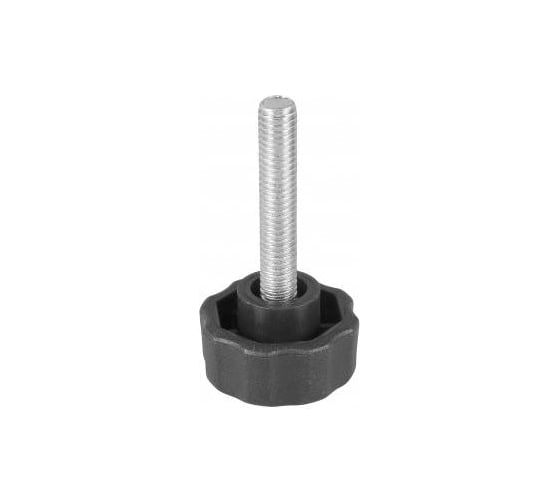 Изображение товара Фиксатор Миниворкс пластиковый с рукояткой Ø25 и резьбой М5х40, цвет черный – (15 шт.) Ф25М5-40ЧС