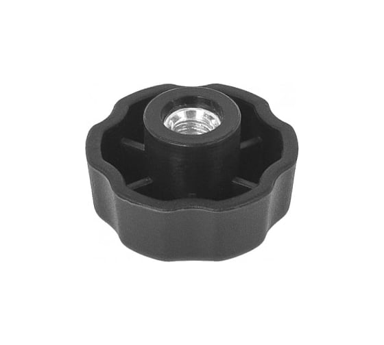 Изображение товара Барашек Миниворкс пластиковый с рукояткой Ø25 и резьбой М5, цвет черный – (10 шт.) Б25М5ЧН