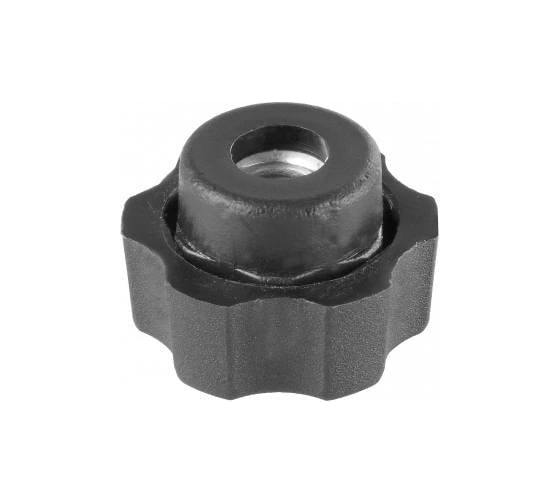 Изображение товара Барашек Миниворкс пластиковый разборный (в собранном виде) с рукояткой Ø21 с установленной гайкой М5, цвет черный – (15 шт.) Б21ГМ5ЧН