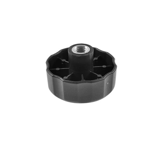 Изображение товара Барашек Миниворкс пластиковый с рукояткой Ø60 и резьбой М8, цвет черный – (5 шт.) Б60М8ЧН