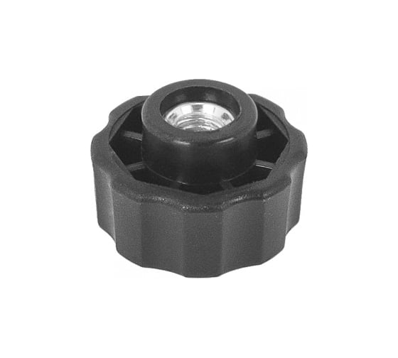 Изображение товара Барашек Миниворкс пластиковый с рукояткой Ø25 и резьбой М6, цвет черный – (15 шт.) Б25М6ЧС