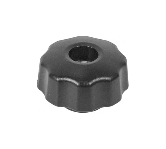 Изображение товара Барашек Миниворкс пластиковый с рукояткой Ø42 и резьбой М10, проходной, цвет черный – (5 шт.) БП42М10ЧН