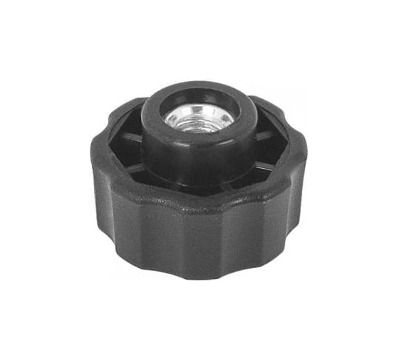 Изображение товара Барашек Миниворкс пластиковый с рукояткой Ø25 и резьбой М6, цвет белый – (10 шт.) Б25М6БС