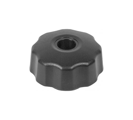 Изображение товара Барашек Миниворкс пластиковый с рукояткой Ø42 и резьбой М8, проходной, цвет черный – (10 шт.) БП42М8ЧН