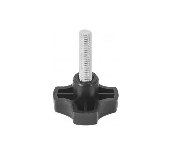 Изображение товара Фиксатор Миниворкс пластиковый с рукояткой Ø40 и резьбой М6х45, цвет черный – (5 шт.) Ф40М6-45ЧЕ