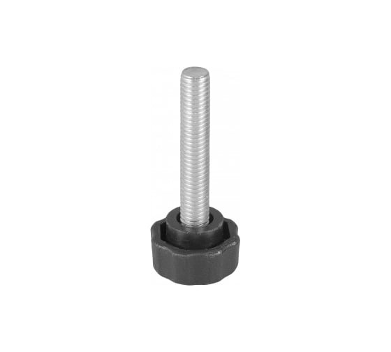 Изображение товара Фиксатор Миниворкс пластиковый с рукояткой Ø25 и резьбой М8х40, цвет черный – (10 шт.) Ф25М8-40ЧС