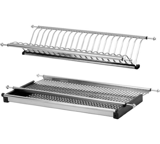 Изображение товара Сушка для посуды Аврора KL400мм D280_W365_H65мм с поддоном, нерж.сталь 0609205