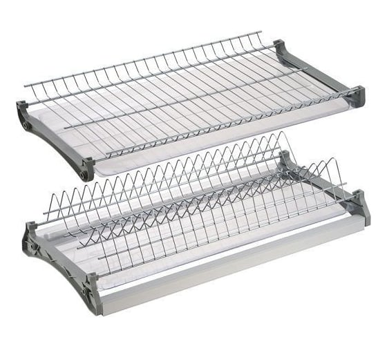Изображение товара Сушилка для посуды Аврора в базу-900мм двухуровневая, нерж, основа из алюминия,V3SS/900 0609252