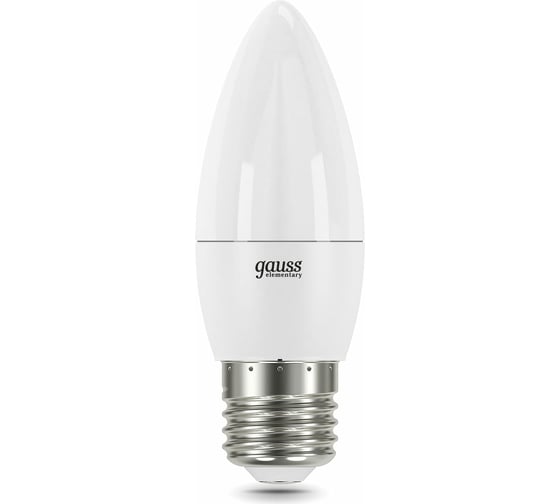 Изображение товара Лампа Gauss Elementary Свеча 12W 950lm 3000K E27 LED 1/10/100 30212