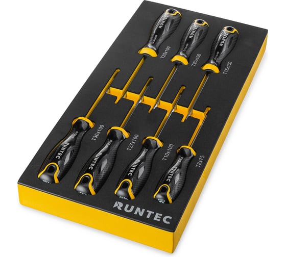 Изображение товара Набор отверток RUNTEC S2 TORX в ложементе EVA, 7 предметов RT-SD1TE7