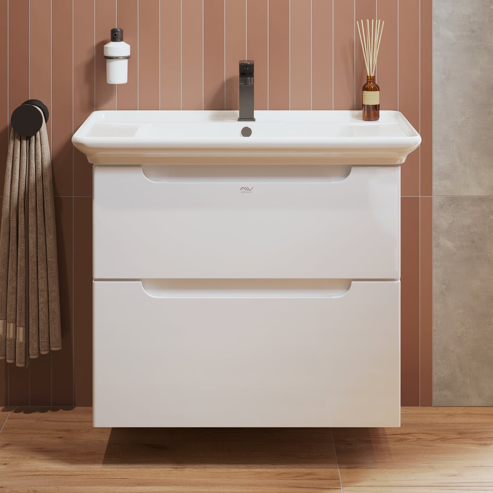 Изображение товара Тумба ALAVANN Berta 85 (ум. Дуглас 85) белый, эмаль ALV0161003