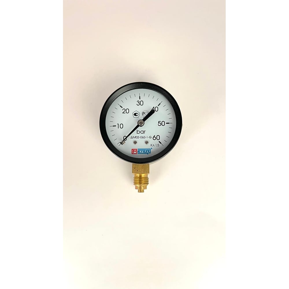 Изображение товара Манометр МЕТЕР ДМ 02-063-1-G Р=0..60 бар, G1/4, класс 1,5 3234