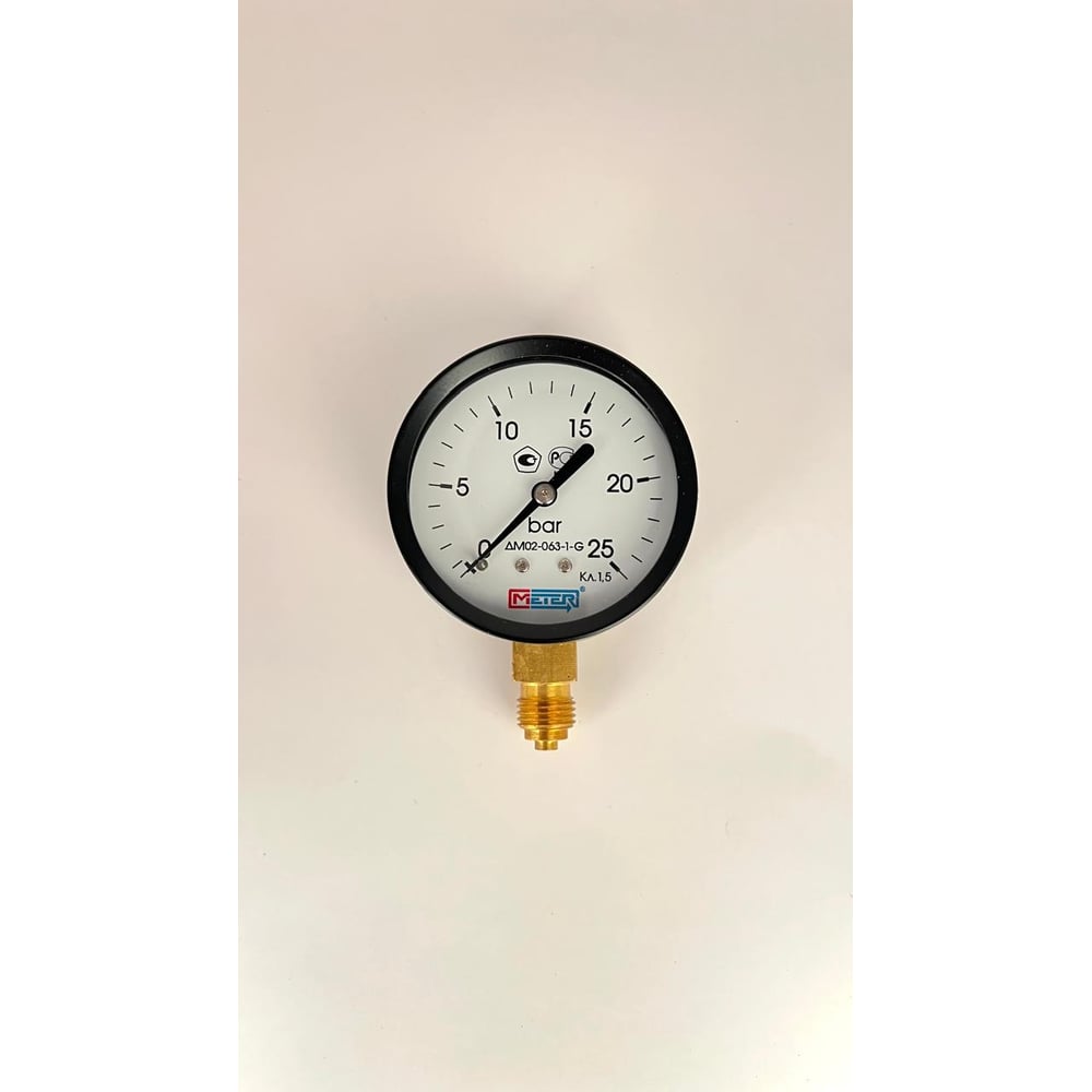 Изображение товара Манометр МЕТЕР ДМ 02-063-1-G для давления до 25 бар радиальное соединение