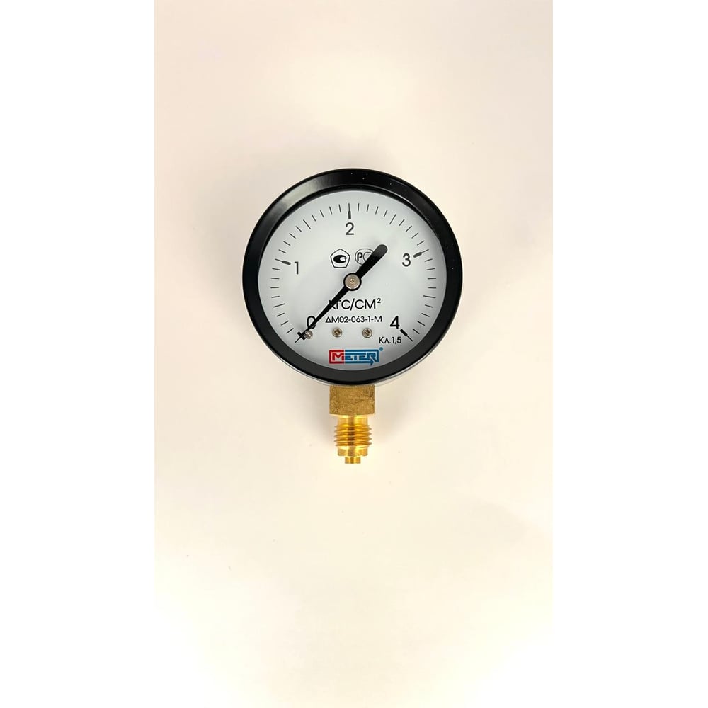 Изображение товара Манометр МЕТЕР ДМ 02-063-1-М 0-4 кгс/см2 радиальное соединение IP44