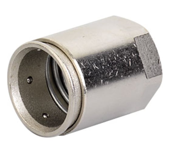 Изображение товара Муфта DKC труба-коробка, диаметр 25мм, IP66/IP67, М25х1,5, внутренняя резьба, никелированная латунь 6112-A25