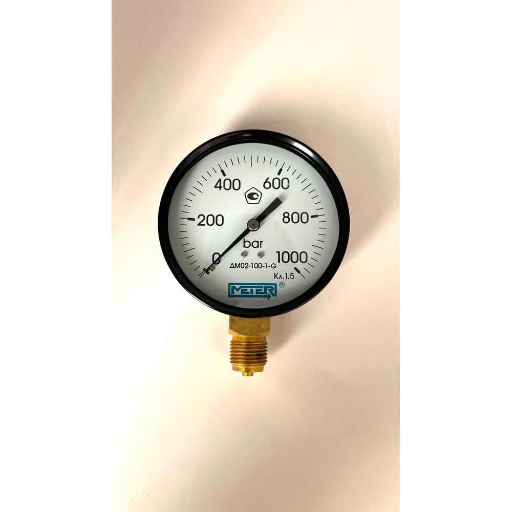 Изображение товара Манометр МЕТЕР ДМ 02-100-1-G для измерения давления до 1000 бар