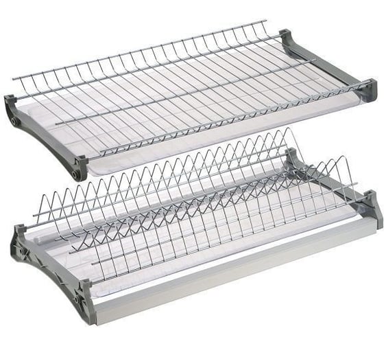 Изображение товара Сушилка для посуды в базу Аврора 600мм, двухуровневая, нерж, основа из алюминия, V3SS/600 0609250