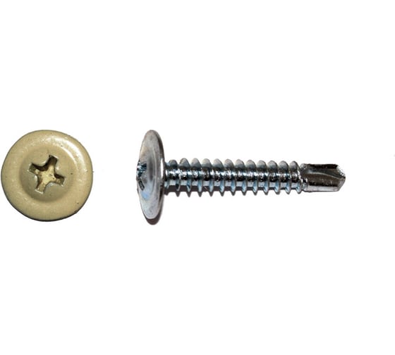 Изображение товара Саморез КРЕП-КОМП ПШC сверло 4,2х13 RAL1014 1500 шт пшс131014