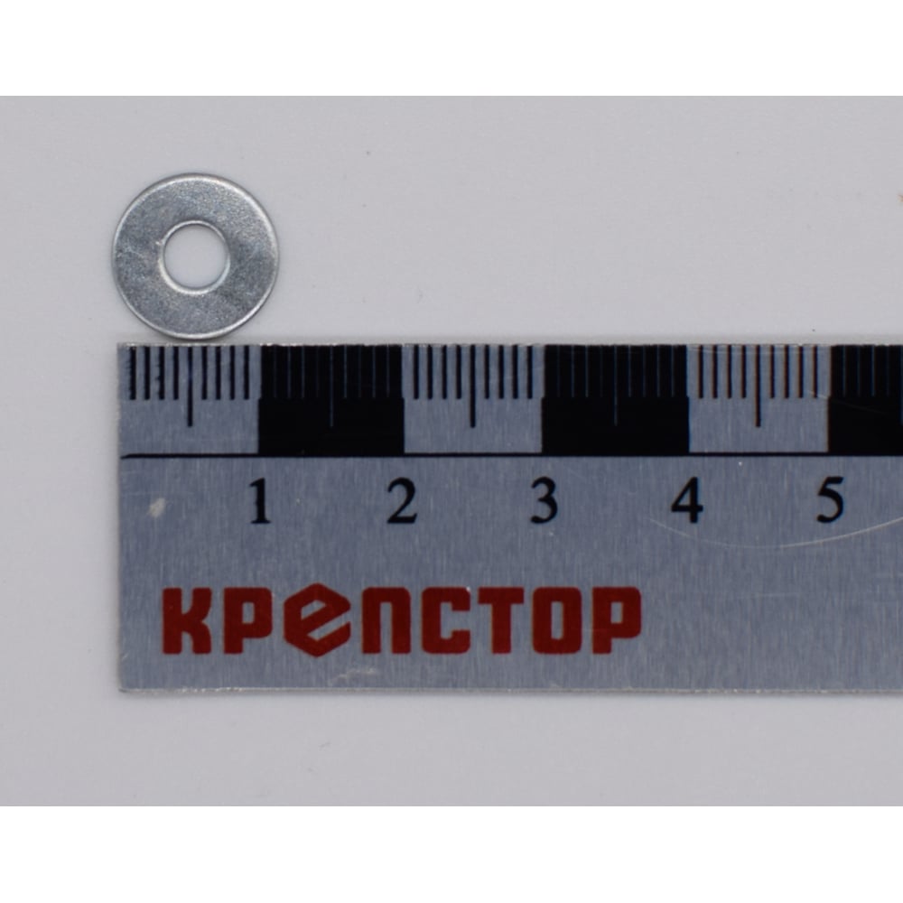 Изображение товара Шайба плоская увеличенная М4 цинк 1500 шт Крепстор DIN 9021