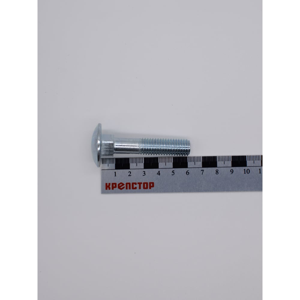 Изображение товара Мебельный болт Крепстор 12x60 DIN 603 оцинкованный 30 шт надежное крепежное соединение