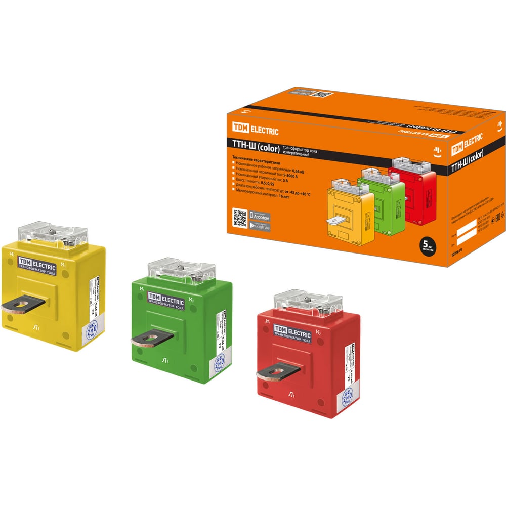 Изображение товара Трансформатор тока TDM ELECTRIC ТТН-Ш 400/5- 5VA/0,5-Р